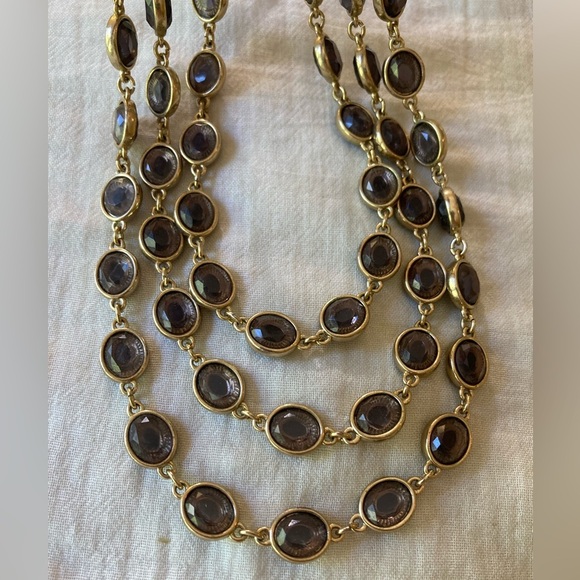Banana Republic Multi Chain with Bezel Stones Statement Necklace‎ - Picture 9 of 12